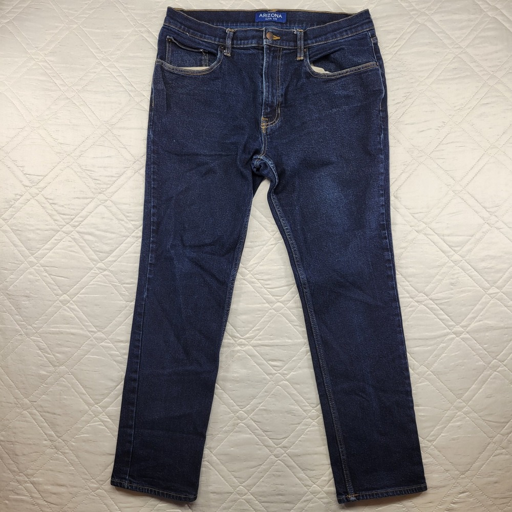 Arizona Jean Co Flex Slim Straight dark blue jeans size 36X32